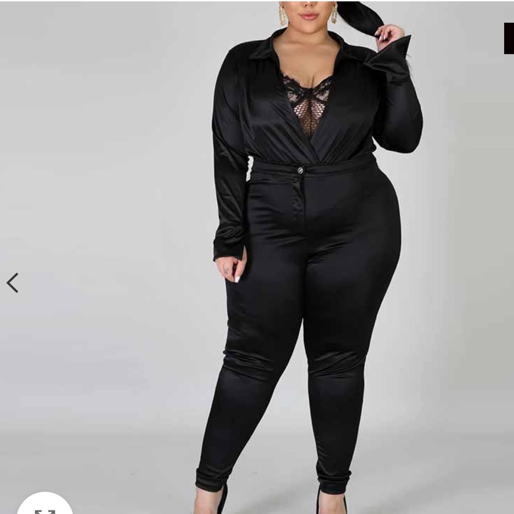 Satin 2 Piece Pants Set